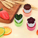 3pcs Fruit Vegetables Cutter Kitchen Gadgets Star Heart Rabbit Shape Cutting