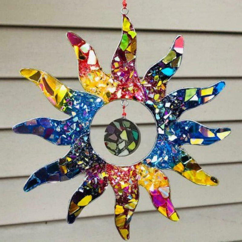 Unique Sun Home Garden Yard Decoration Rainbow Sun Hanging Pendant H0X5