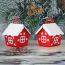 10pcs Christmas House Candy Packaging Box Kids Birthday Gifts Cartons (B)