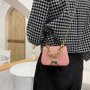 Designer Women Chain PU Leather Shoulder Crossbody Bag Mini Handbag (Pink)