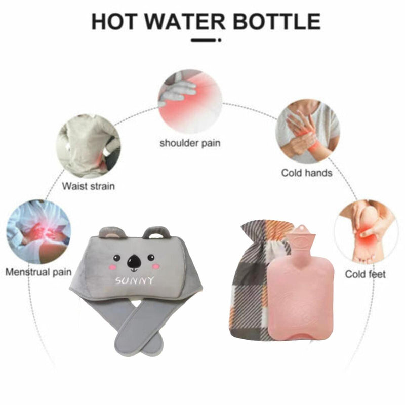 Hot Water Bottle Belt With Cover Tie Over Cover Includ Hot Water Bottle Soft~