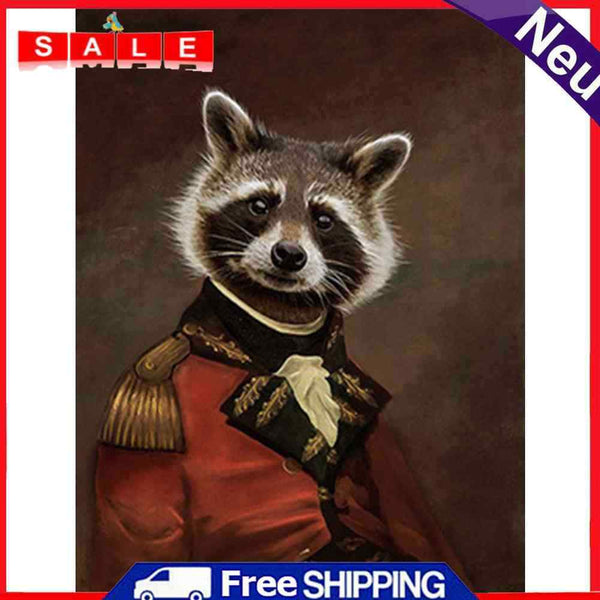 5D DIY Full Round Diamond Painting Animal Wall Decor Crafts Mosaic Decoration