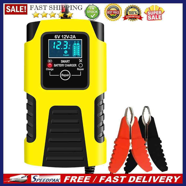 6V 12V 2A Smart Charging 3 Stages Digital Battery Repair Chargers for Motorcycle