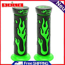 2pcs Green Flame Soft TPR Universal Motorcycle Bike Handlebar Grips Hand