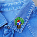 Creative Cartoon Tree House Brooch Badge Jacket Lapel Women Men Coat Shirts Pins