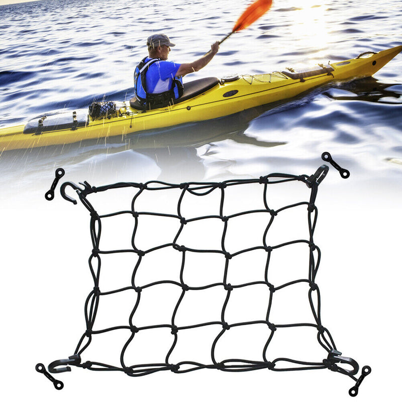 Kayak Canoe Deck Cargo Net Lashing Hook Heavy Duty Nylon Luggage Netting