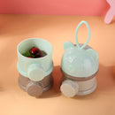 Portable Baby Food Storage Box Bear Essential Milk Powder Container (Green)