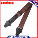 Adjustable Electric Guitar Strap Folk Picks Holder PU Leather Acoustic Bass Belt