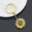 Fashion Flower You Are My Sunshine Sunflower Keychain Car Keyring Pendant