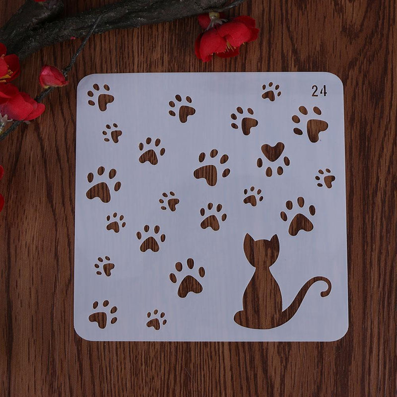 DIY Photo Album Theme Lace Ruler Scrapbook Painting Template Drawing Tool(E
