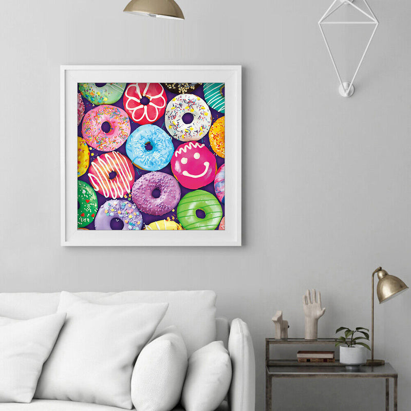 Diamond Painting 5D DIY Colored Donuts Full Round Drill Rhinestones Picture