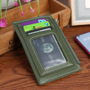 Multi-slot Wallet Mini Lady Leather Coin Purse Solid Color Zipper Purse Card
