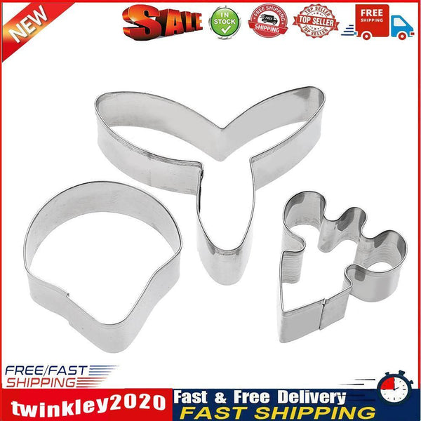3pcs/set Butterfly Orchid Flower Sugar Cake Mold Fondant Cookie Cutter Newly