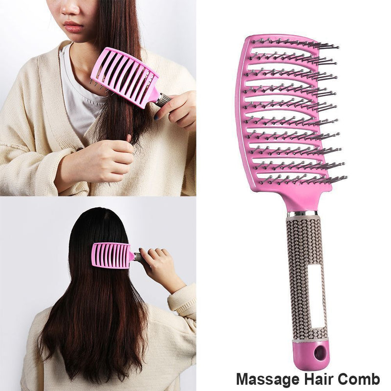 Wide tooth Hair Comb Hairdressing Styling Tools Anti-static Massager Brush