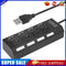 USB Hub 480Mbps Multi USB 2.0 Adapter 4 Port Expander Splitter (Black)