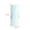 PU Leather Stars Printing Makeup Brush Holder Portable Cosmetic Cup (Blue) Newly