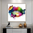 DIY Diamond Embroidery Graffiti Lip Rhinestone Diamond Painting for Wall Gift
