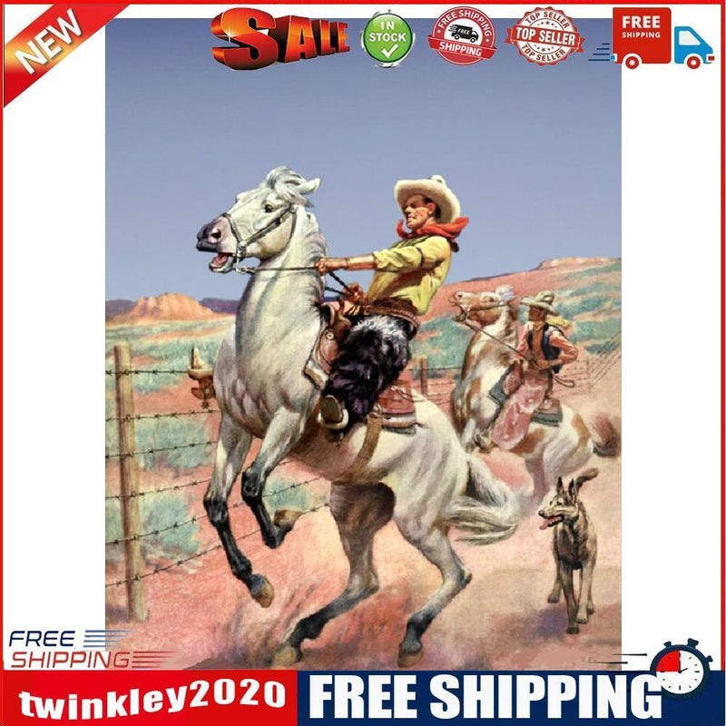 Riding Horse Cowboy Oil Paint By Numbers Kits Canvas Drawing DIY Coloring