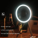 Desk Stand Air Cooling Fan Outdoor Camping Ceiling Fan (Dark Gray 10000mAh)