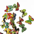 50pcs Wooden Butterfly Sewing Buttons Knitting Clothes Decor (28x20x2.5mm) Newly
