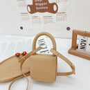 Kids Female Retro PU Leather Crossbody Bag Women Trending Mini Flap Handbag