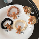 Scrunchies Elastic Hair Bands Bear Hair Rope Hair Clip Cute Bear Hair Crab Claw