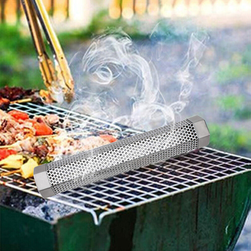 BBQ Wood Pellet Smoke Tube Grill Hot Cold Tuxedo Hexagonal Perforated Smoker