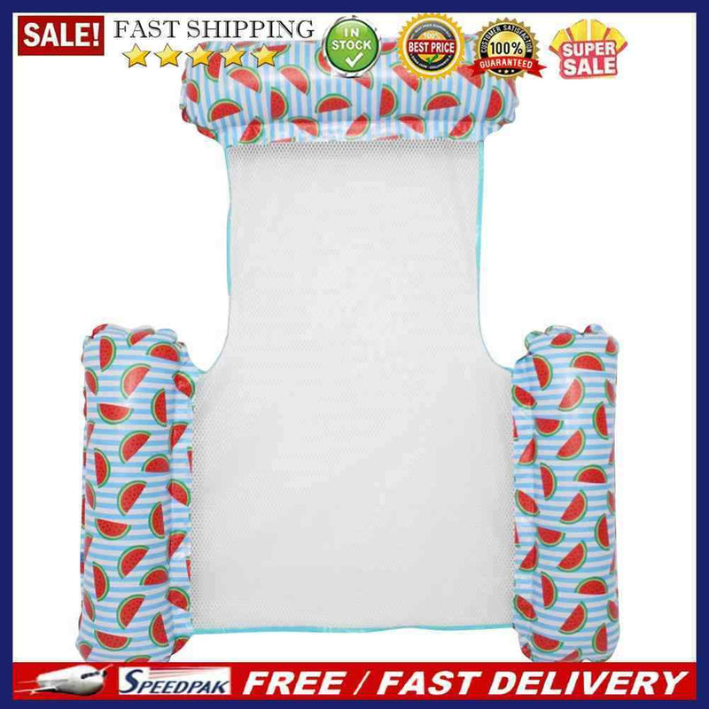 PVC Water Hammock Float Lounger Pool Inflatable Recliner Chair (Watermelon)