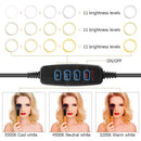 10"" Selfie Ring Light, Portable Adjustable LED Lighting Selfie Circle Light