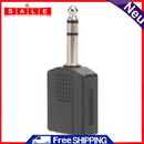 Stereo 6.35mm 1/4" 1 Male, 2Mono Female Jack Audio Splitter Adapter