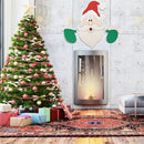 Home Decor Fence Decorations Christmas Garden Ornaments Penguin Elk Santa Claus