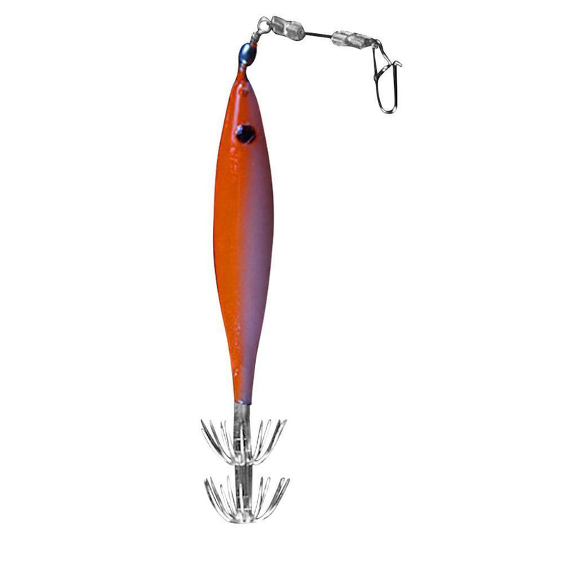 Squid Artificial Bait Jig Hook Octopus Cuttlefish Fishing Lure (Orange Sing
