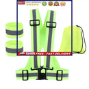 Reflective Vest Running Gear Lightweight Safety Vests with Arm Bands for Jogg