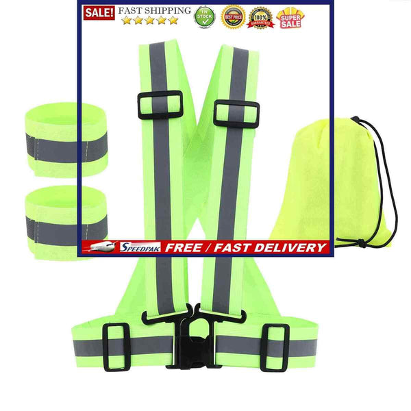 Reflective Vest Running Gear Lightweight Safety Vests with Arm Bands for Jogg