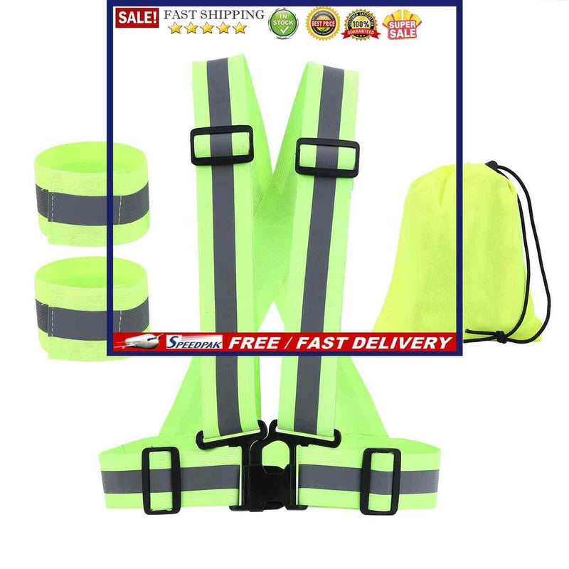 Reflective Vest Running Gear Lightweight Safety Vests with Arm Bands for Jogg