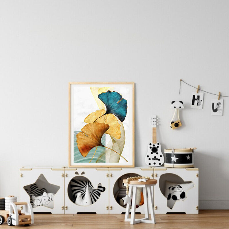 Frameless Painting By Numbers Gingko Leaves DIY Handmade Drawing On Canvas Cr