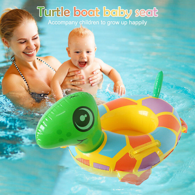 Baby Swimming Ring Seat Cute Inflatable Infant Kid Float Circle with Handle