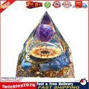 Orgonite Pyramid Amethyst Peridot Healing Crystal Energy Orgone Crafts (C) Newly