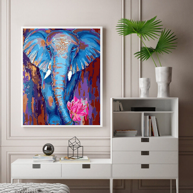 Animal Oil Paint By Numbers Kit DIY Frameless Drawing Picture for Adults Decor