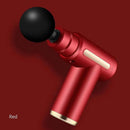 Mini Electric Fascia Gun w/ 4 Heads USB Rechargeable Relax Massager (Red) Newly