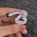 Creative Measuring Tape Badges Retro Enamel Brooch Backpack Jacket Friends Gift