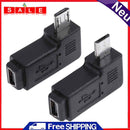 2pcs 90° Mini-USB Female, Micro-USB Male Adapter Male