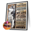 5D Diamond Painting Husky Words Full Round Rhinestone DIY Home Decoration Gifts
