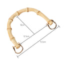Bamboo Handbag Handles Replacement - 15.5cm 2 Pack DIY Bags Purse Accessories