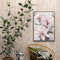 Pink Flower Oil Paint By Numbers Kits Canvas Picture Wall Art DIY Craft Coloring