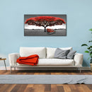 Red Tree Bench Oil Paint By Numbers Kits DIY Handpainted on Canvas Wall Pictures