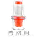 Portable Press Silicone Oil Bottle Brush Storage Cover Baking Tool (Orange)