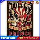 White Stripes Concert Metal Plate Tin Sign for Bar Pub Club Cafe Wall Art