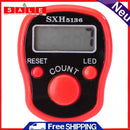 LCD Display Finger Counter LED Luminous Electronic Tally Counter (Red)