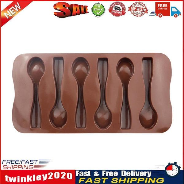 Silicone Chocolate Spoon Baking Non-stick Biscuit Cake Jelly Candy Molds Newly